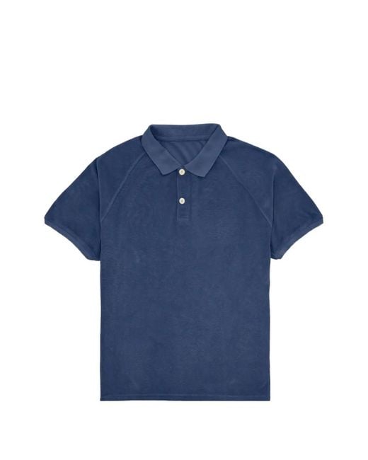 Fortela Blue Polo Brody En Tissu-Éponge À Manches Raglan for men