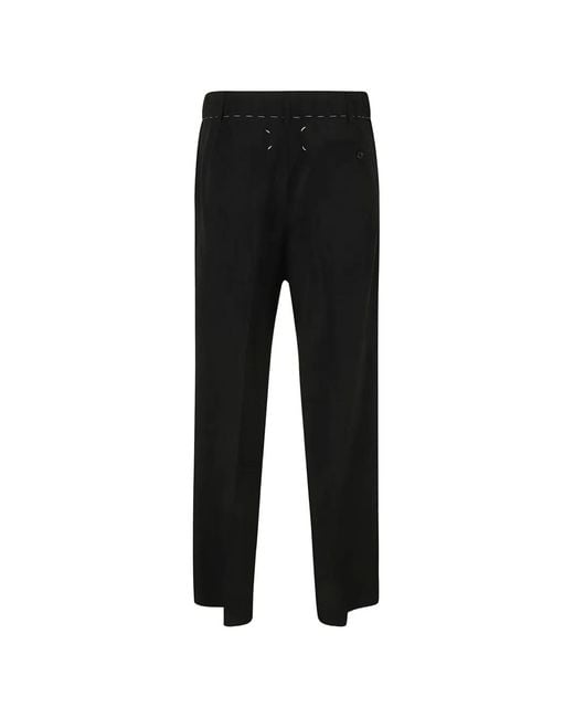 Maison Margiela Black Drawstring Trousers