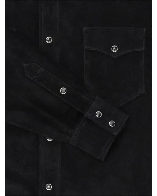 Fortela Black Linda Suede Shirt