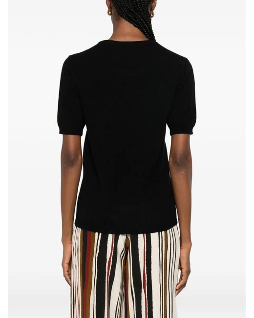 Soft Goat Black Short-Sleeve Sweater
