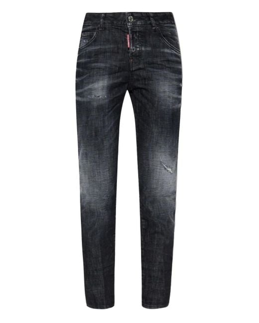 DSquared² Blue Ripped-Detail Jeans