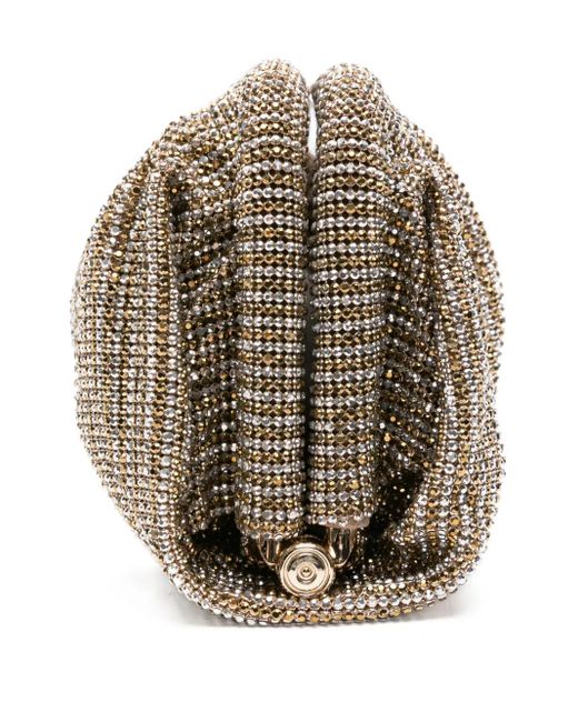 Benedetta Bruzziches Gray Clutch mit Perlen