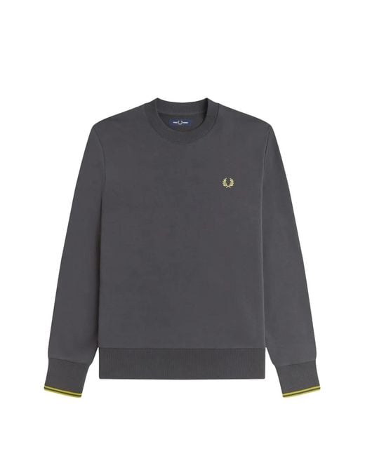 Fred Perry Gray Logo-Detail Sweatshirt for men