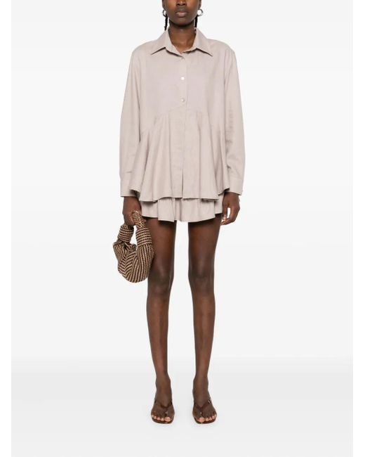 Hamza Natural Bali Linen Mini Skirt
