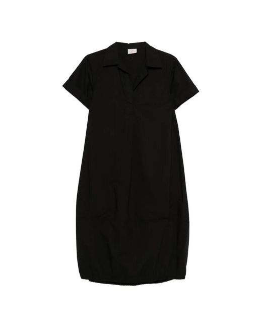 Deha Black Short-Sleeve Shirt Midi Dress