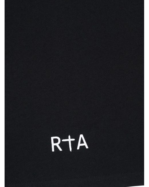 RTA Black Liam Logo Graphic T-Shirt for men