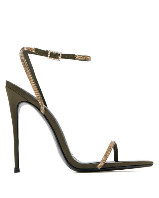 Femme LA White Niche Diamonds Embellished Sandals