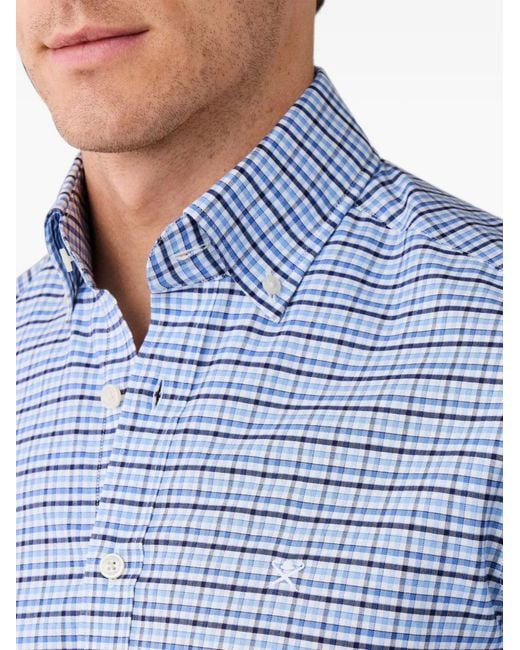 Camicia A Quadretti di Hackett in Blue da Uomo