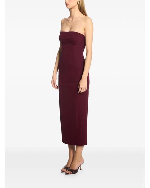 Axel 113 Purple Margot Strapless Midi Dress