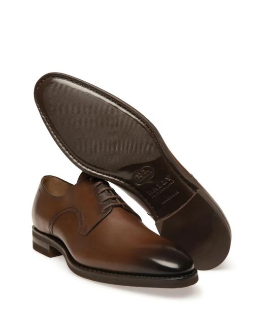 Bally Brown Scribe Novo Derby Shoes for men