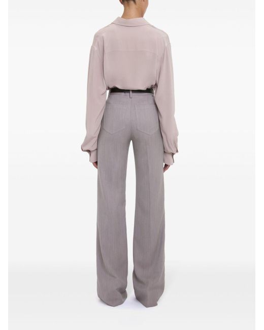 Victoria Beckham Gray Alina Palazzo Pants