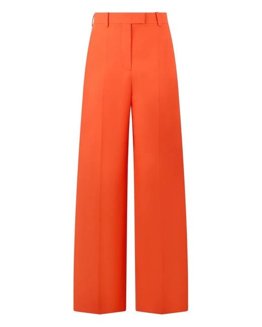 Valentino Garavani Orange Concealed-Fastening Trousers