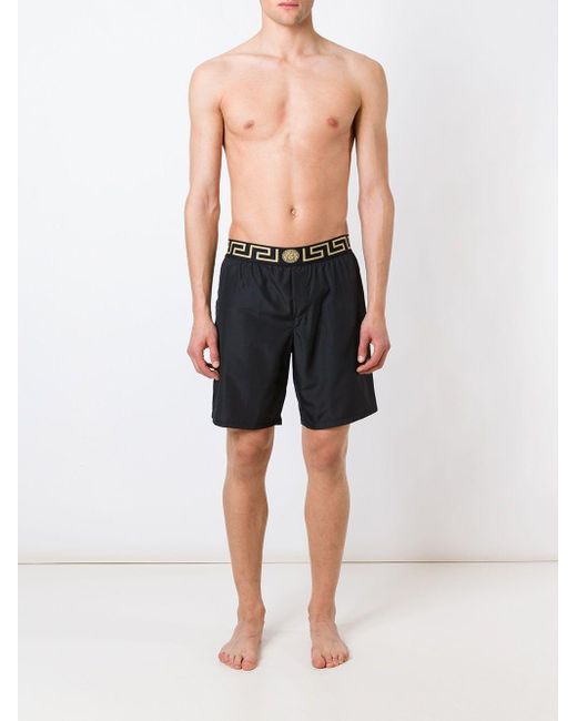 versace greca border swim shorts