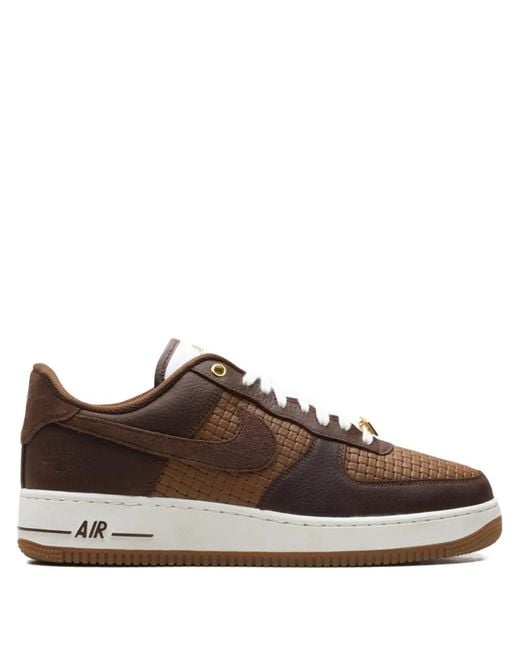 Nike Brown Air Force 1 Woven Low-Tops for men