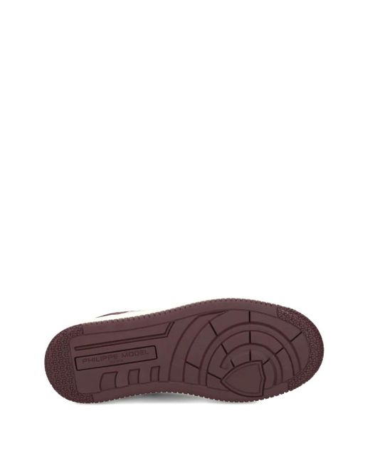 Philippe Model スエードパネル スニーカー Brown
