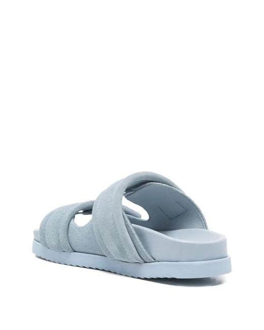 Patrizia Pepe Blue Suede Flat Sandals