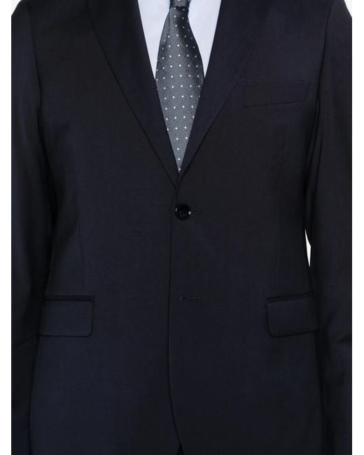 VELA SHOP Blue Single-Breasted Tailored-Cut Suit for men