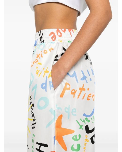 Rianna + Nina White Printed Trousers