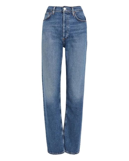 Agolde Blue 90S Pinch Button-Fly Denim Jeans