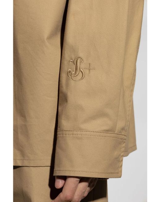 Jil Sander Hemdjacke Mit Logo-Stickerei in Natural für Herren