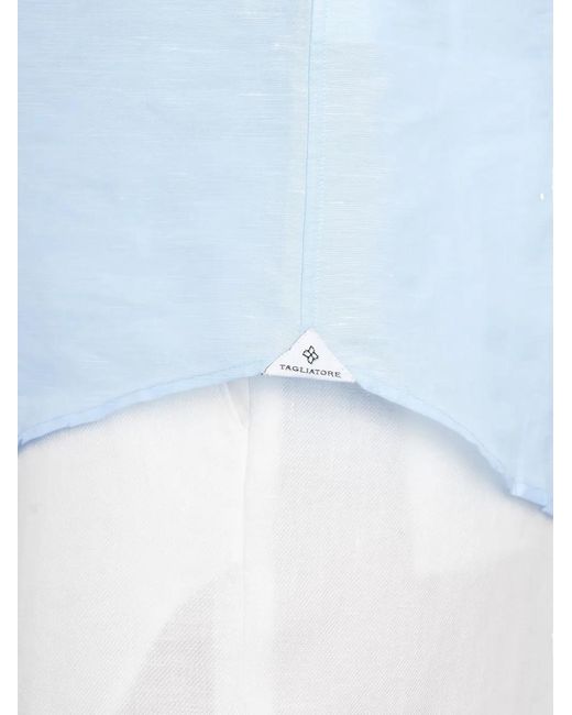 Tagliatore Blue Hampton Shirt for men