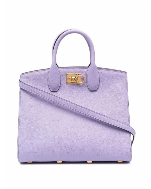 Ferragamo Purple The Studio Tote Bag