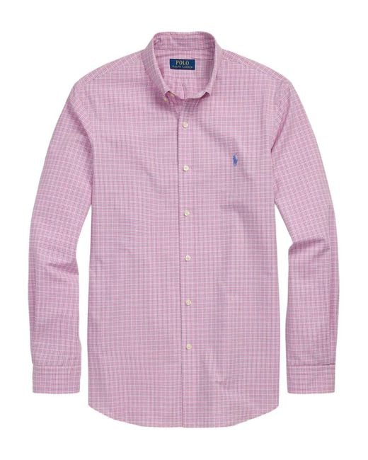Polo Ralph Lauren Pink Checked Shirt for men
