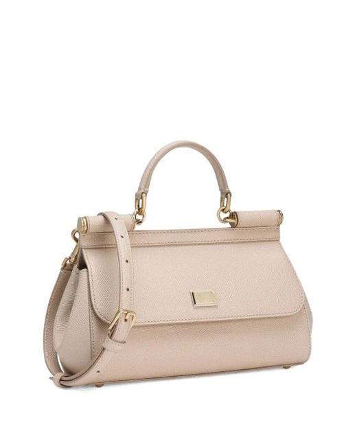 Dolce & Gabbana Natural Mittelgroße Sicily Handtasche