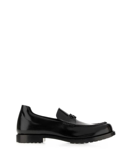 Balenciaga Black Comfy Logo-Plaque Loafers for men