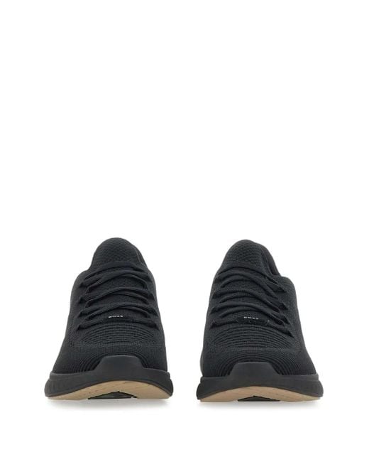 メンズ Boss レースアップ スニーカー Black