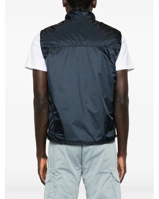 C P Company Blue Zip-Up Sleeveless Gilet for men