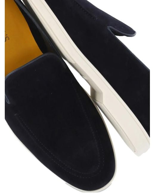 Doucal's Black Rubber-Sole Loafers for men