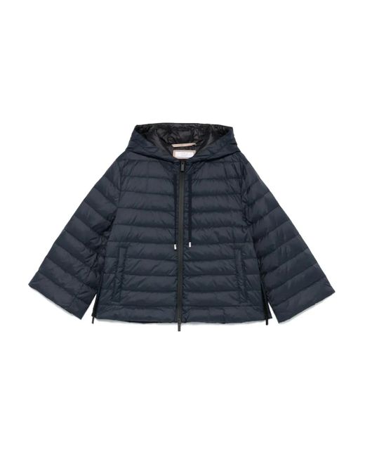 Peserico フーデッド パデッドジャケット Blue