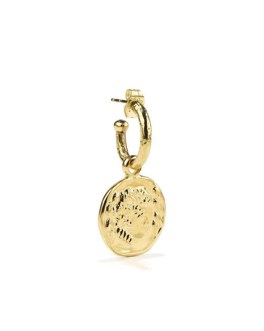Goossens Metallic Carthage Medallion-pendant Earring