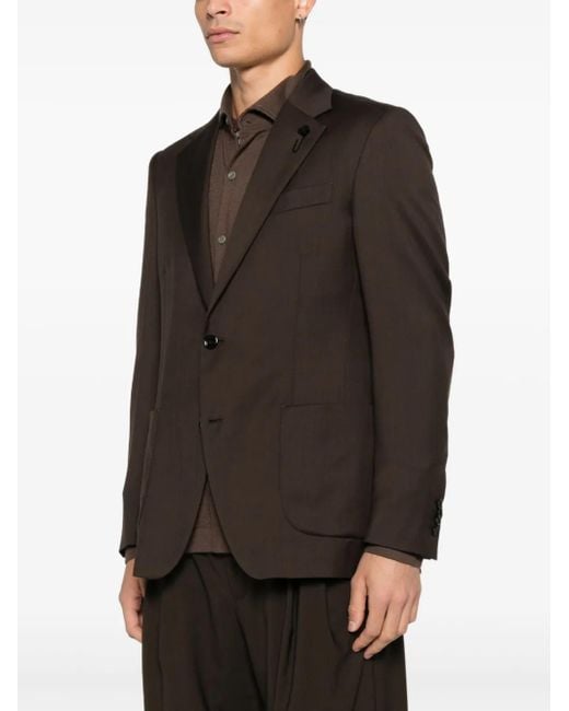 Lardini Black Button-Fastening Blazer for men