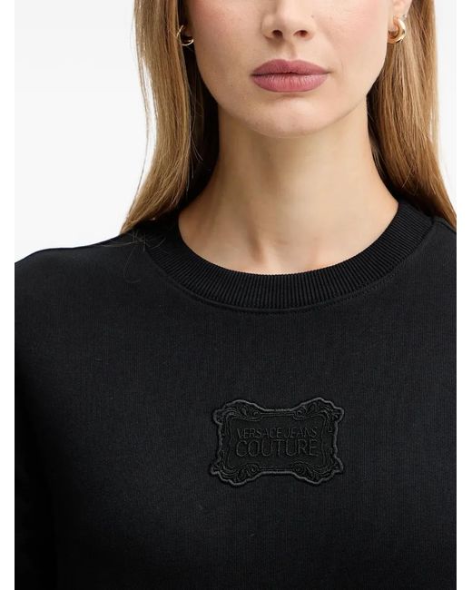 Versace Jeans Couture Black Sweatshirt Mit Rundhalsausschnitt