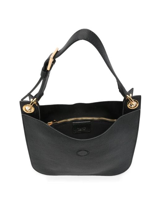 Tom Ford Black Tara T-Bar-Buckle Shoulder Bag