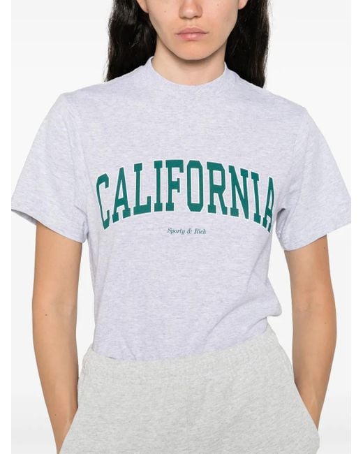 Sporty & Rich White Stretch-Cotton T-Shirt