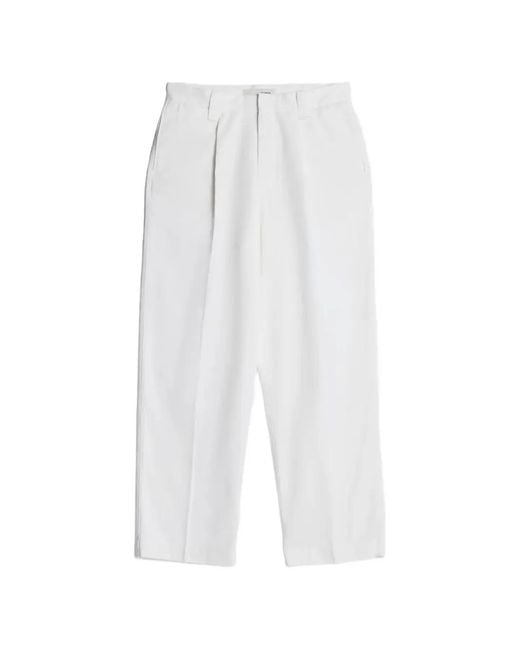 CIARAN White Cc1 Organic-Cotton Chinos