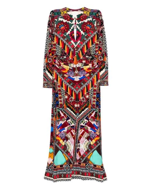 Camilla Patchwork Alchemy ドレス Red