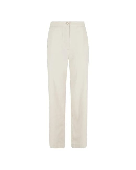 Department 5 White Elasticated-Waist Buttoned Trousers