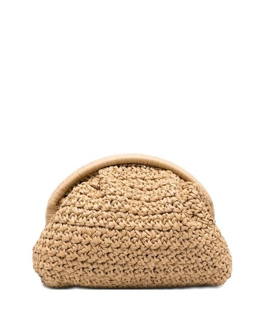 Eleventy Natural Woven Clutch Bag