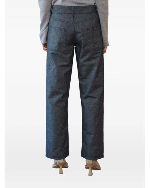 Baserange Gray Pantalon À Fermeture Boutonnée