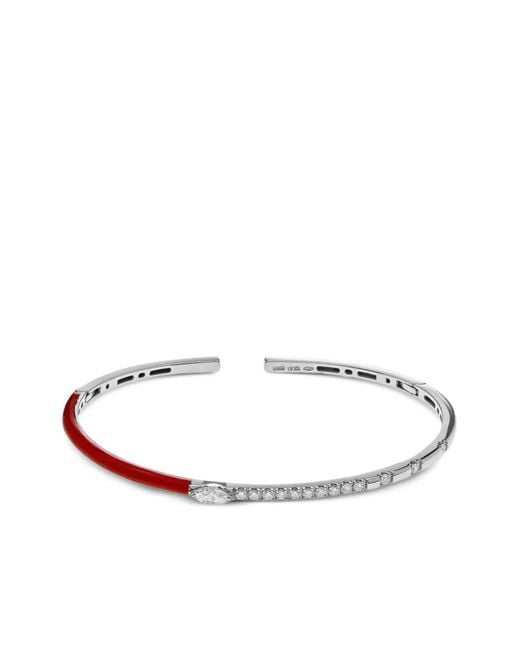 Jewels Aficionado White 18K Embellished Diamond Bangle