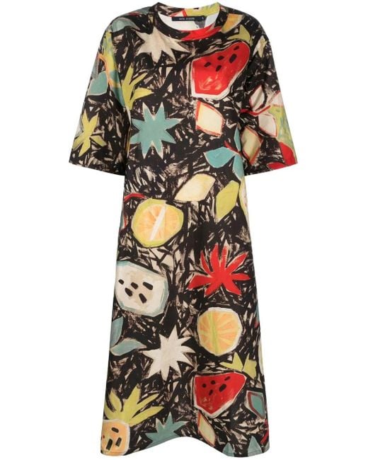 Sofie D'Hoore Jurk Met Fruitprint in het Black