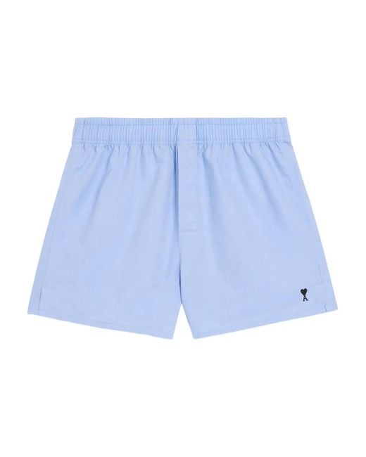 AMI Blue Ami De Coeur Logo Boxers for men