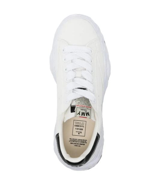 Maison Mihara Yasuhiro White Charles Lace-Up Canvas Sneakers