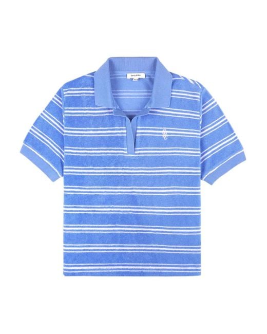 Sporty & Rich Blue Juniper Striped T-Shirt