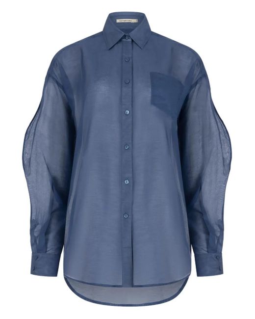 Chemise Oversize À Effet De Transparence Paramidonna en coloris Blue