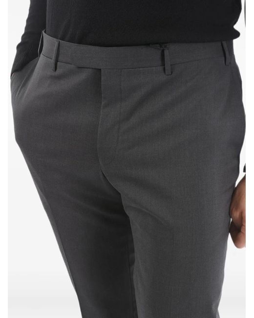 Corneliani Black Hook-And-Zip-Fastening Trousers for men